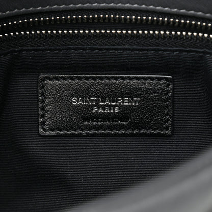 Saint Laurent Lambskin Quilted Toy Loulou Puffer Monogram Chain Satchel Storm 6 of 11