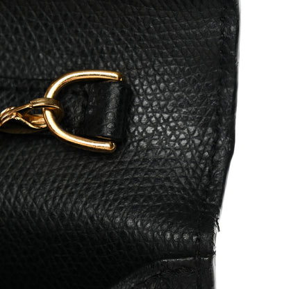 Fendi Vitello Cruise F is Fendi Bi-Color FF 1974 Embossed Medium Envelope Wallet On Chain Black Maya 10 of 12