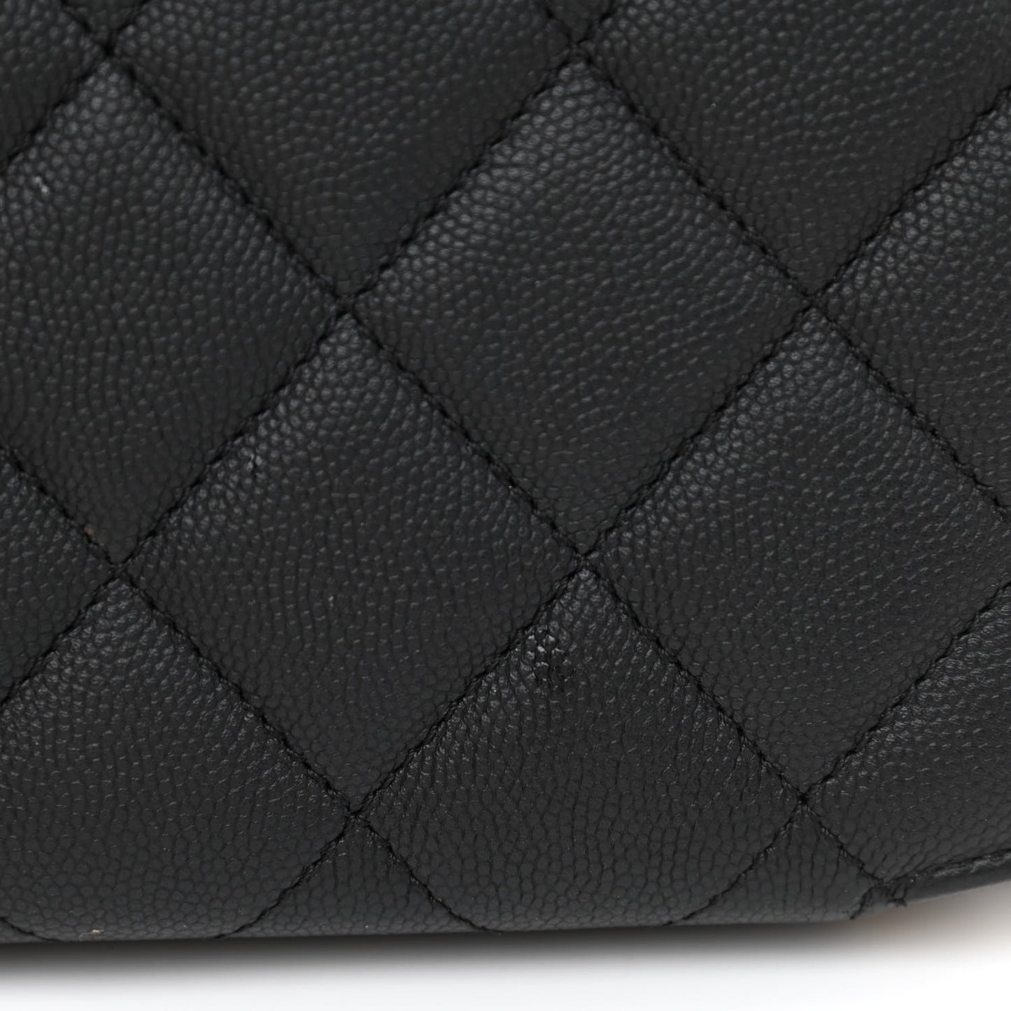 Caviar Quilted Small Business Affinity Shopping Bag Black