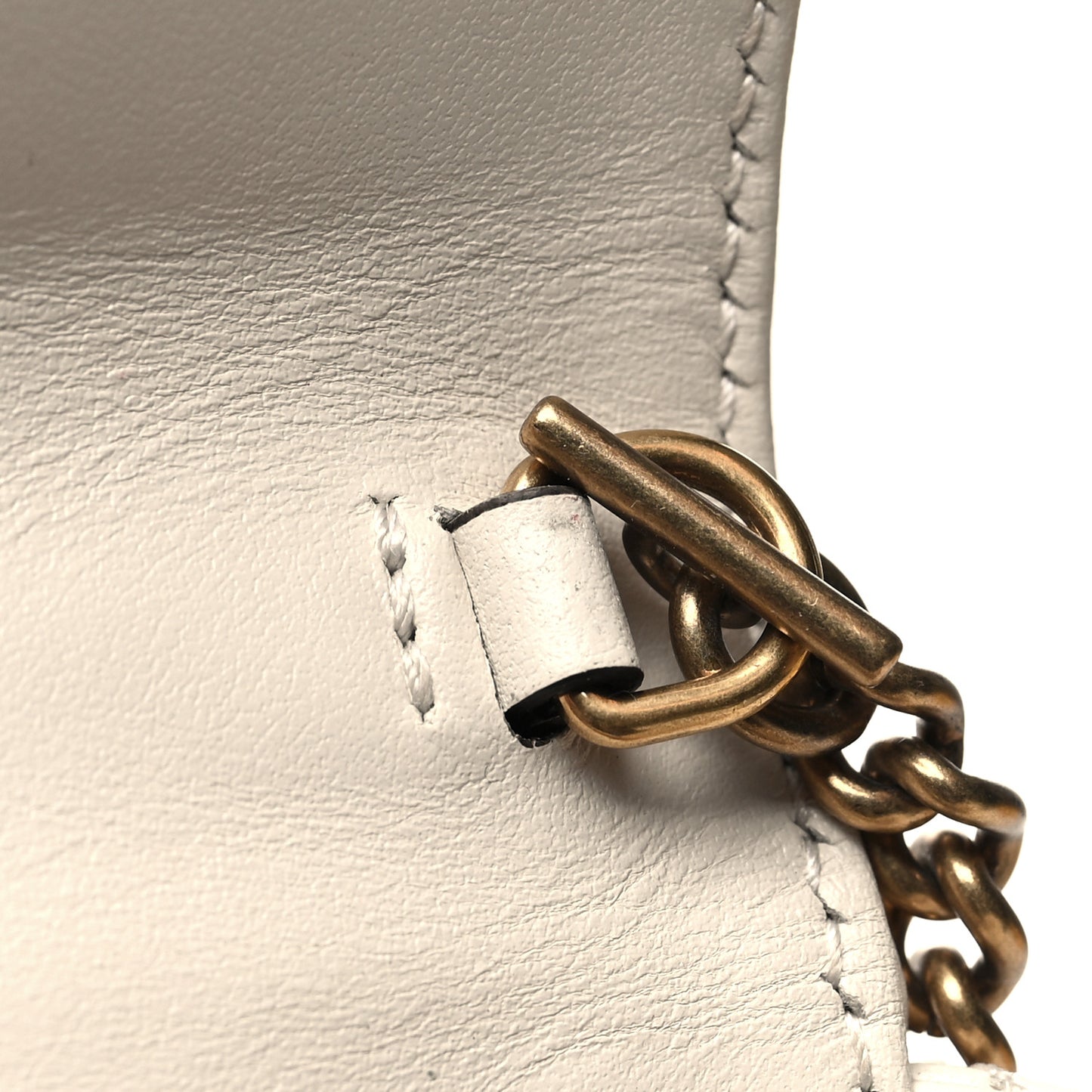Calfskin Matelasse Mini GG Marmont Crossbody Bag White