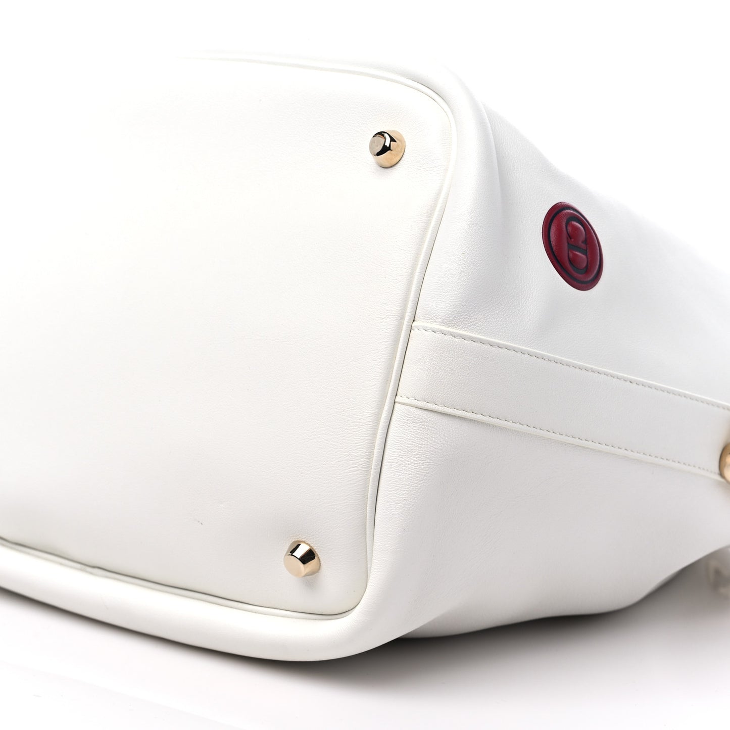 Calfskin Paradise Bubble Bucket Bag White