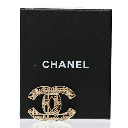 Chanel Chain CC Brooch Light Gold 5 of 5