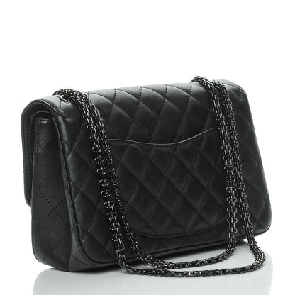 Chanel Crumpled Calfskin Quilted 2.55 Reissue 226 Flap So Black 3 of 8