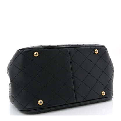 Chanel Calfskin Stitched Small Egyptian Amulet Drawstring Bag Black 4 of 11