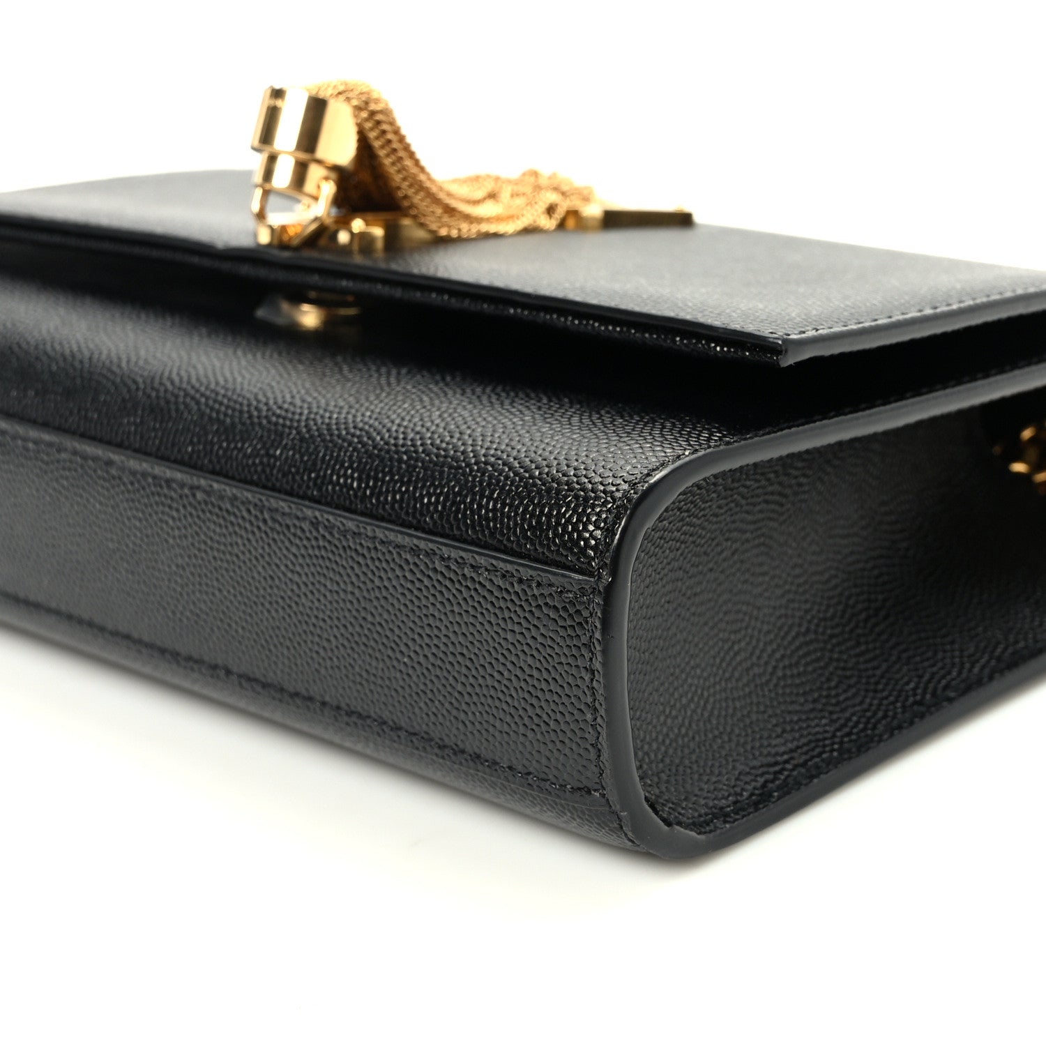 Saint Laurent Grain De Poudre Small Classic Monogram Kate Tassel Satchel Black 9 of 9