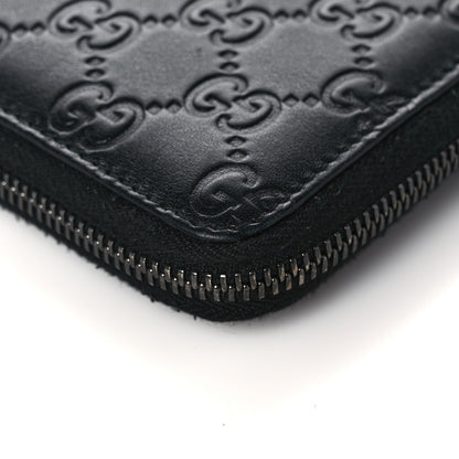 Gucci Guccissima Signature Zip Around Organizer Wallet Black 10 of 14