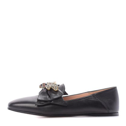 Gucci Calfskin Bow Ballet Flats 36 Black 1 of 11