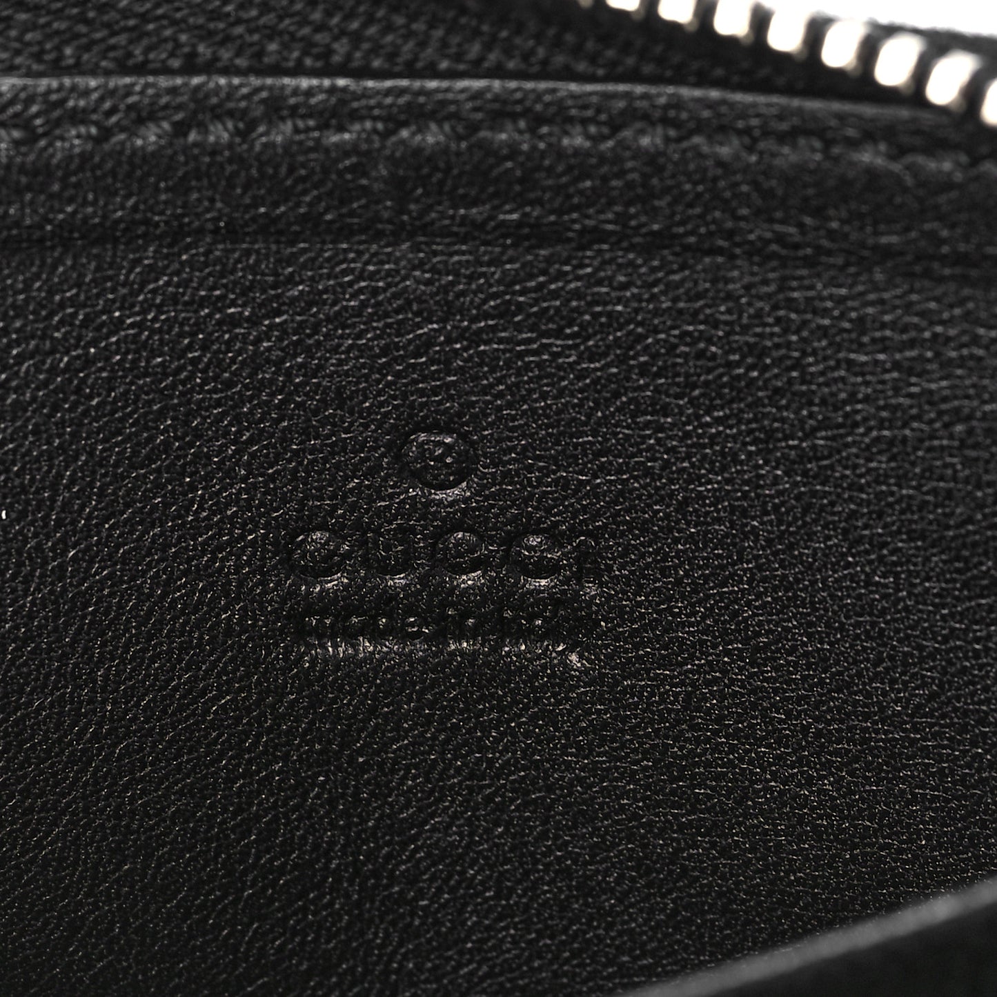 Crocodile Zip Around Card Case Black