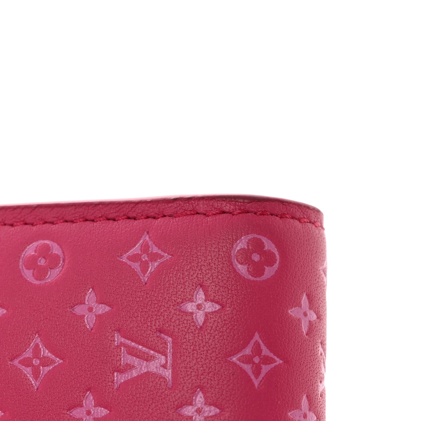 Calfskin Nanogram Embossed Victorine Wallet Rose