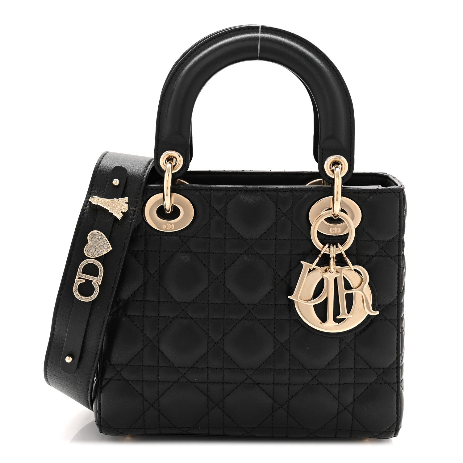 Christian Dior Lambskin Cannage Small My ABCDior Lady Dior Black 1 of 10
