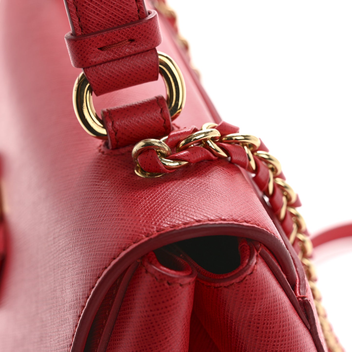 Printed Calfskin Carrie O Chain Shoulder Bag Pamplona