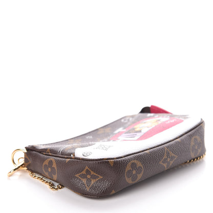 Louis Vuitton Monogram 2019 Christmas Animation Mini Courchevel Pochette Accessories Fuchsia 4 of 8