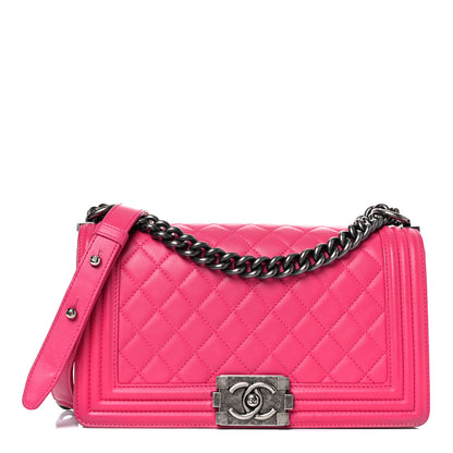 Chanel Lambskin Quilted Medium Boy Flap Pink 1 of 13