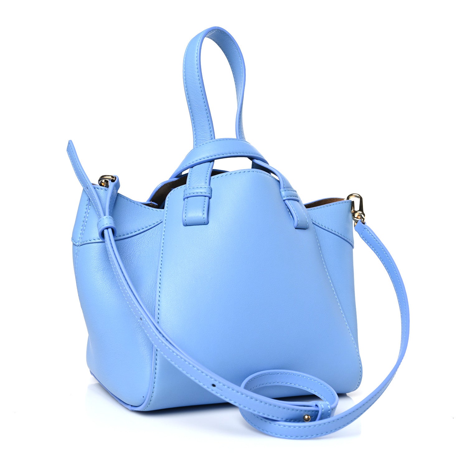 Loewe Calfskin Small Hammock Nugget Shoulder Bag Celestine Blue 3 of 9