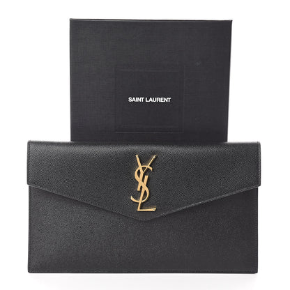Saint Laurent Grain De Poudre Uptown Pouch Black 7 of 7