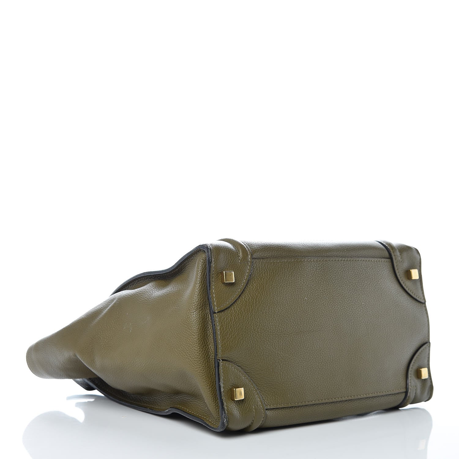Celine Drummed Calfskin Mini Luggage Jungle 4 of 11