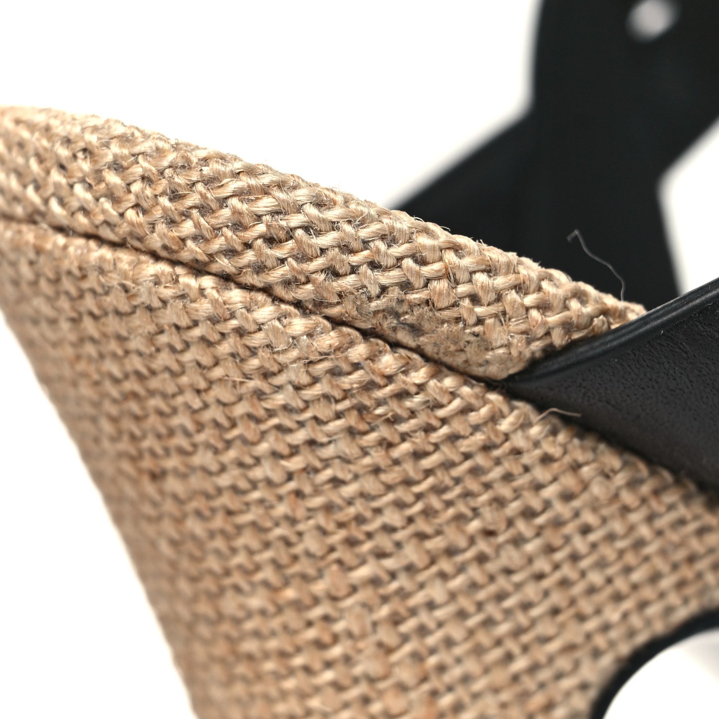 Calfskin Canvas Tribute 105 Platform Sandals 37.5 Black
