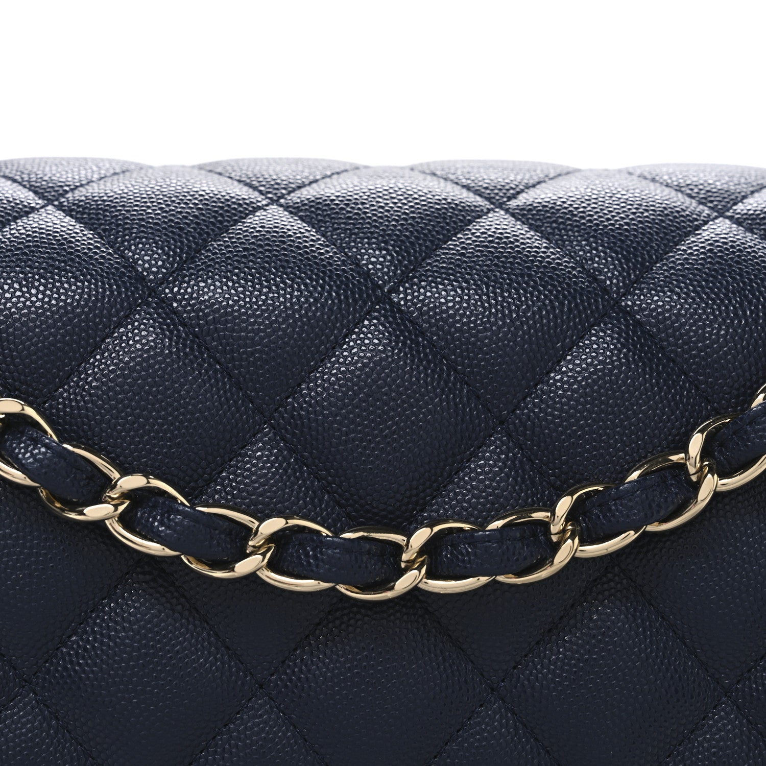 Chanel Caviar Quilted Jumbo Double Flap Navy Blue 8 of 10