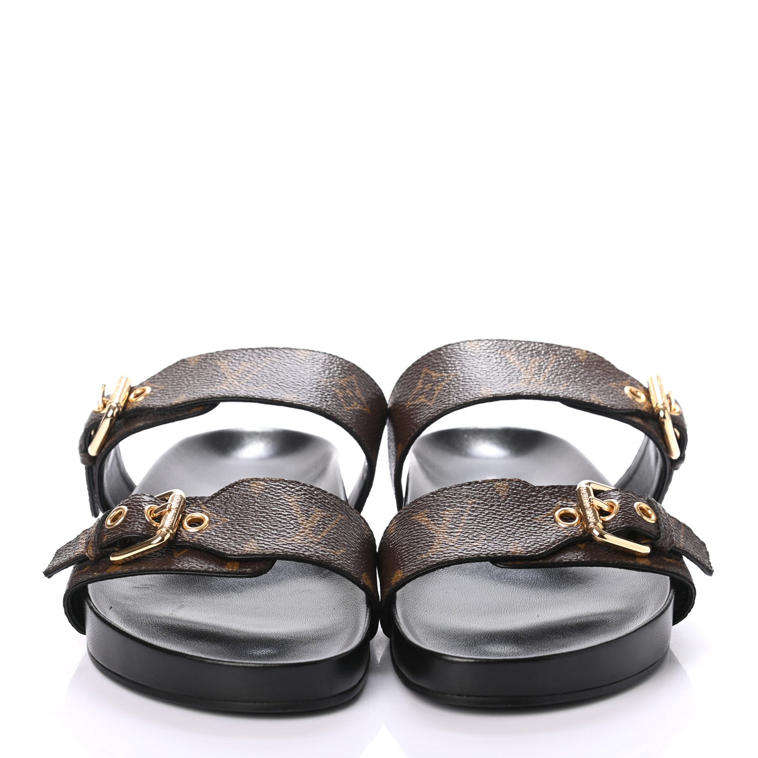 Louis Vuitton Monogram Bom Dia Mule Sandals 39 Black 3 of 6