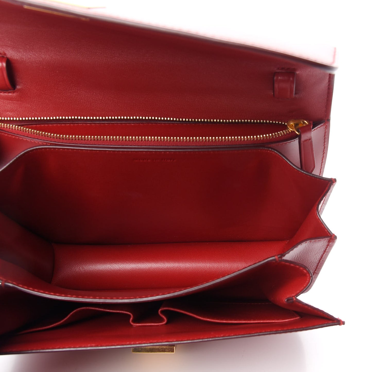 Box Calfskin Medium Classic Box Flap Bag Red
