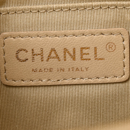 Chanel Metallic Lambskin Quilted Fold Up Again Clutch Gold 6 of 10