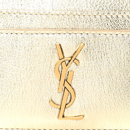 Saint Laurent Metallic Calfskin Monogram Credit Card Case Gold 8 of 8