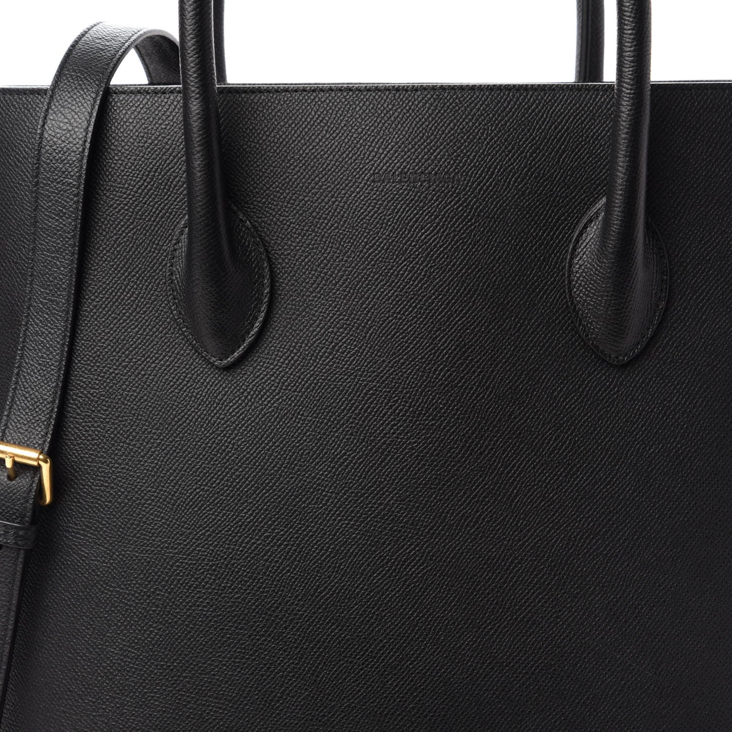 Grained Calfskin Ville Aj Tote Black