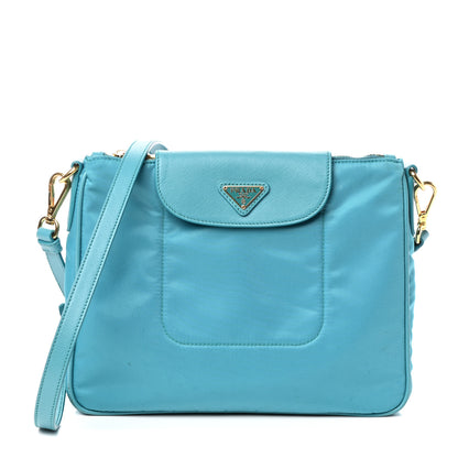 Prada Tessuto Nylon Saffiano Crossbody Bag Turchese 1 of 9
