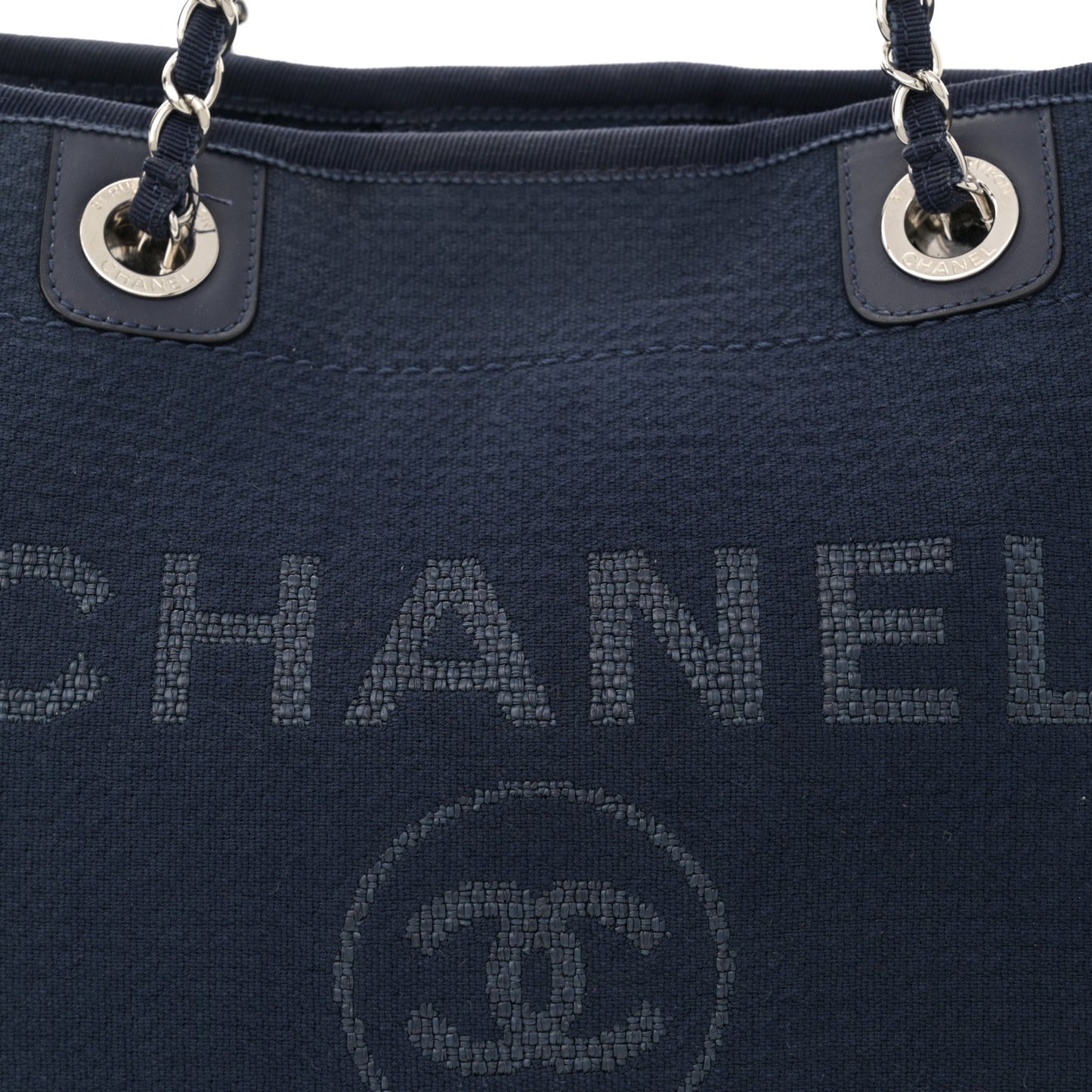 Mixed Fibers Small Deauville Tote Navy Blue