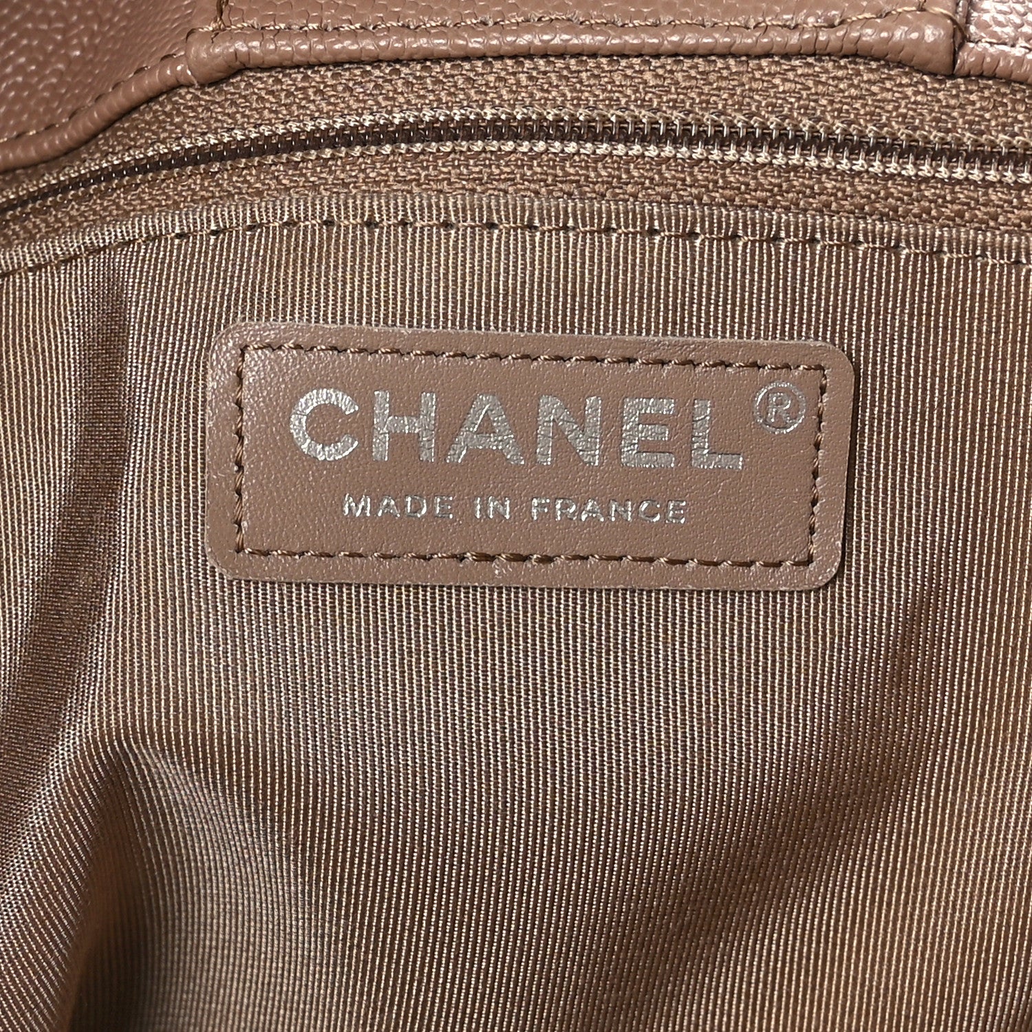 Chanel Caviar Quilted Large Shopping Tote Dark Beige 7 of 9