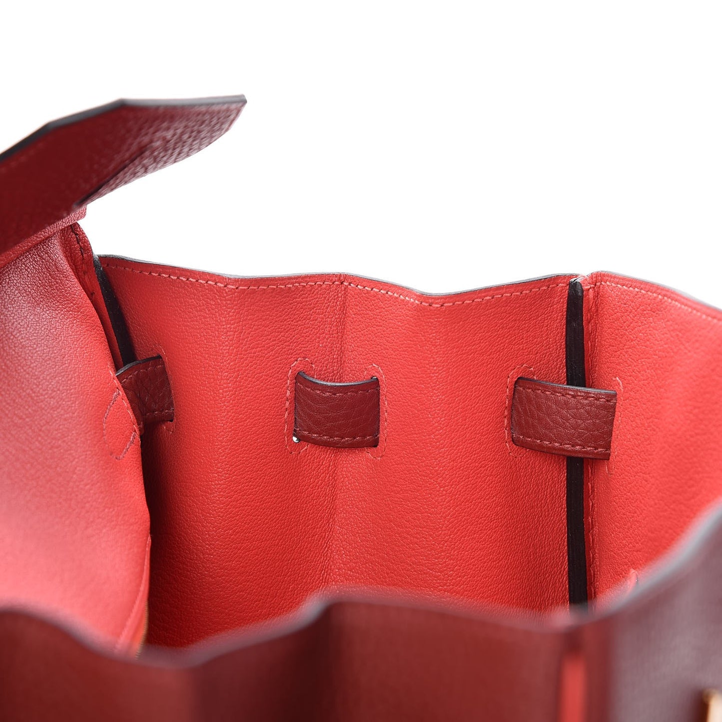 Togo Horseshoe Bi-Color Birkin 35 Rouge H Bougainvillea