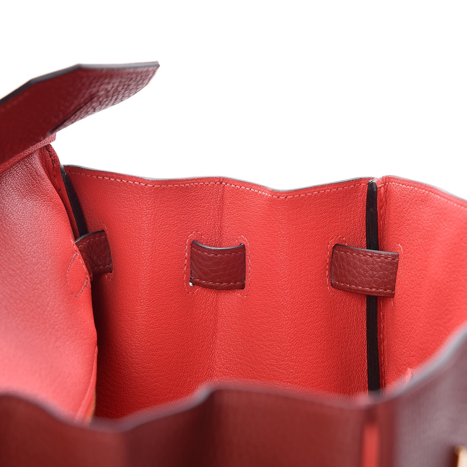 Hermes Togo Horseshoe Bi-Color Birkin 35 Rouge H Bougainvillea 9 of 33