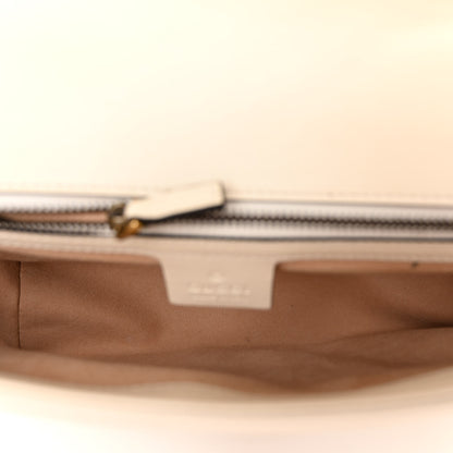 Gucci Calfskin Matelasse Small GG Marmont Shoulder Bag White 5 of 10