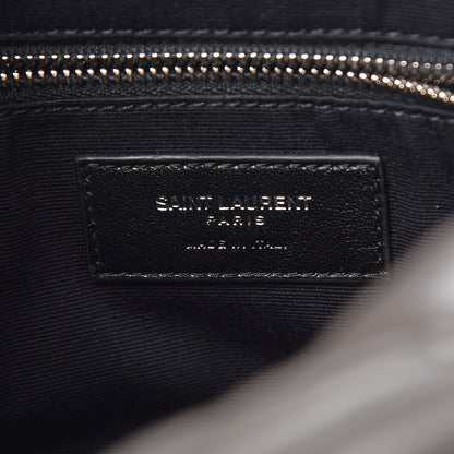 Saint Laurent Calfskin Y Quilted Monogram Small Loulou Bowling Bag Earth 6 of 10