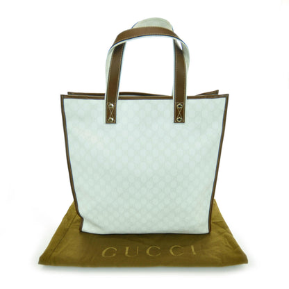 Gucci GG Plus Monogram Medium Signature Web Loop Tote White 4 of 12