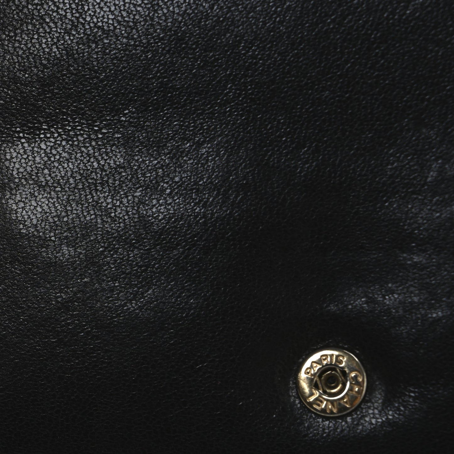 Sheepskin Quilted Mini Vintage Mademoiselle Wallet On Chain WOC Black