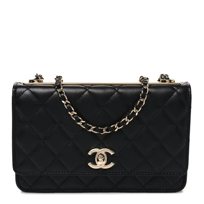 Chanel Lambskin Quilted Trendy CC Wallet On Chain WOC Black 1 of 11