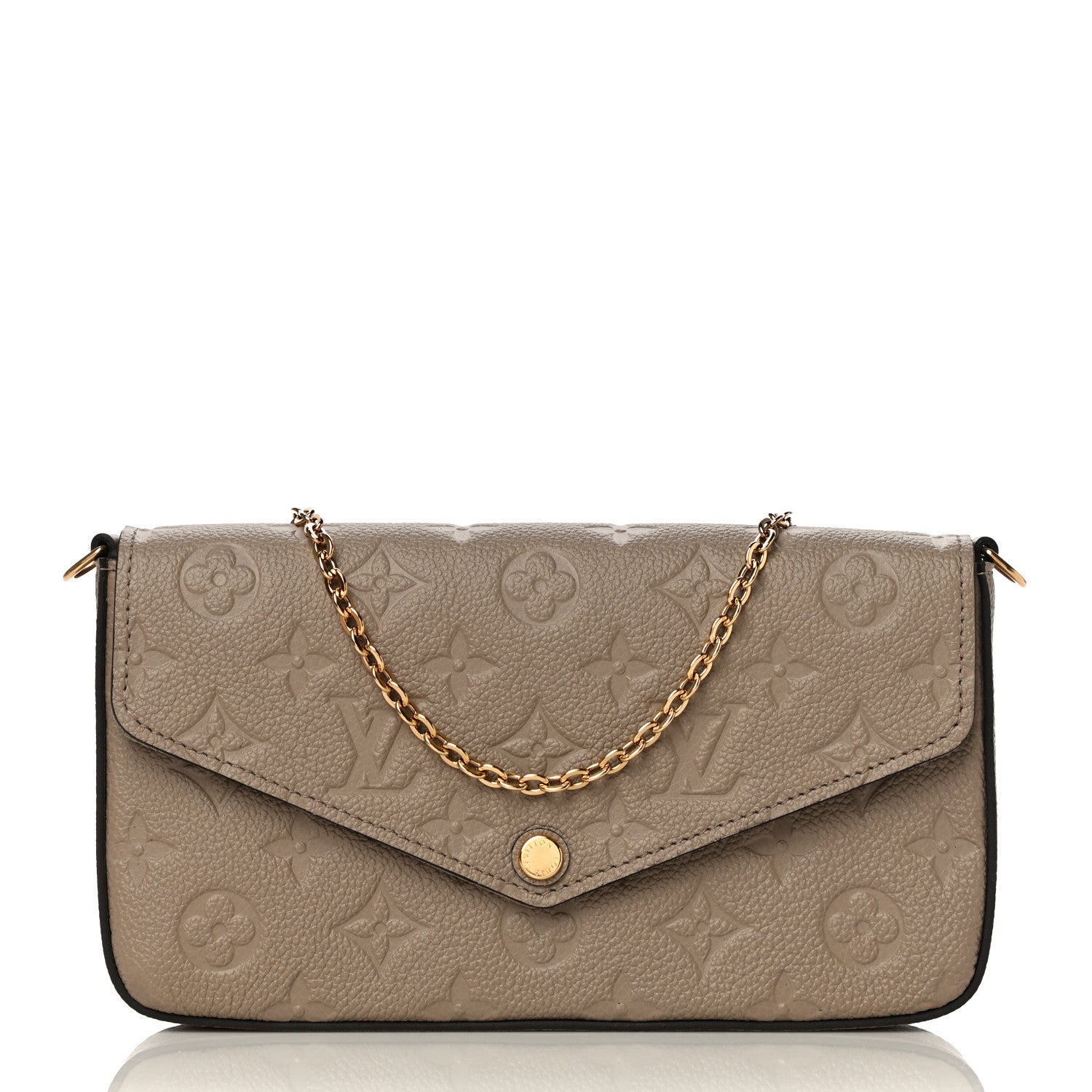 Louis Vuitton Empreinte Pochette Felicie Chain Wallet Tourterelle 2 of 10
