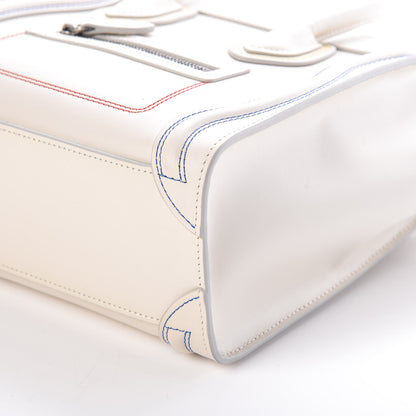 Celine Smooth Calfskin Multicolor Double Stitching Nano Luggage White 8 of 8