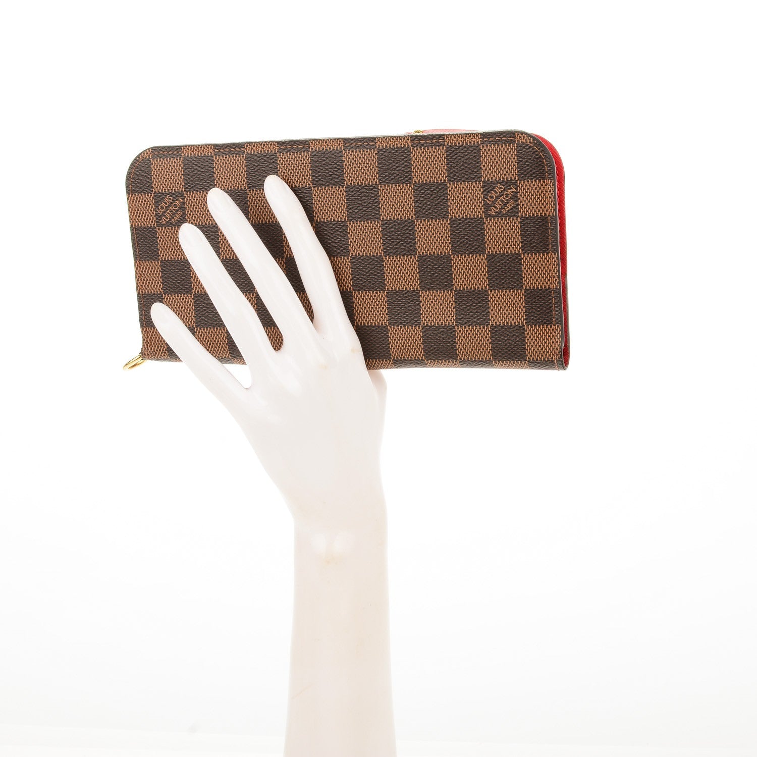 Louis Vuitton Damier Ebene Insolite Wallet Red 2 of 7