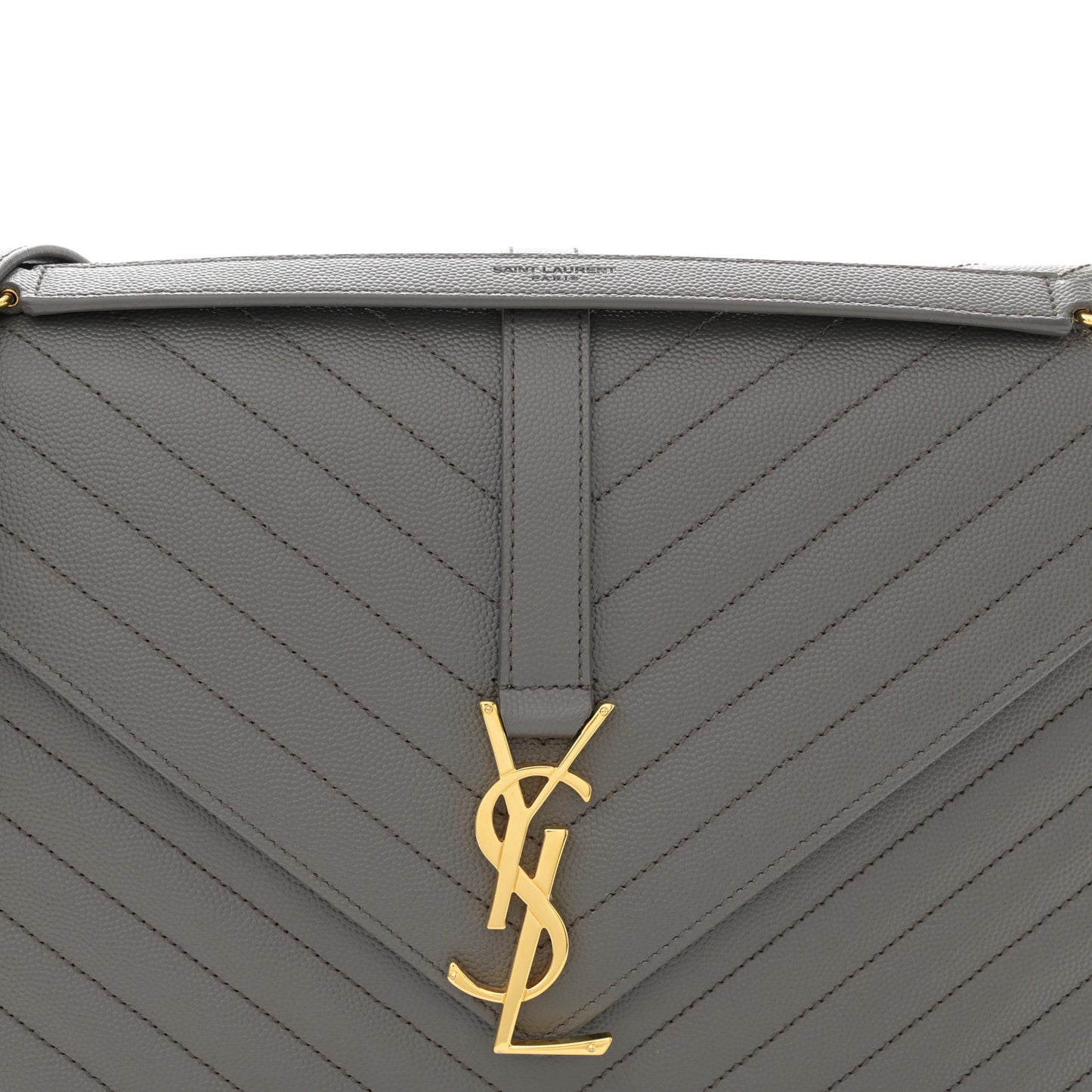 Grain De Poudre Matelasse Chevron Large Monogram Satchel Earth