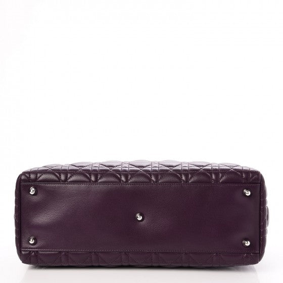 Christian Dior Lambskin Cannage Large Lady Dior Purple 13 of 34