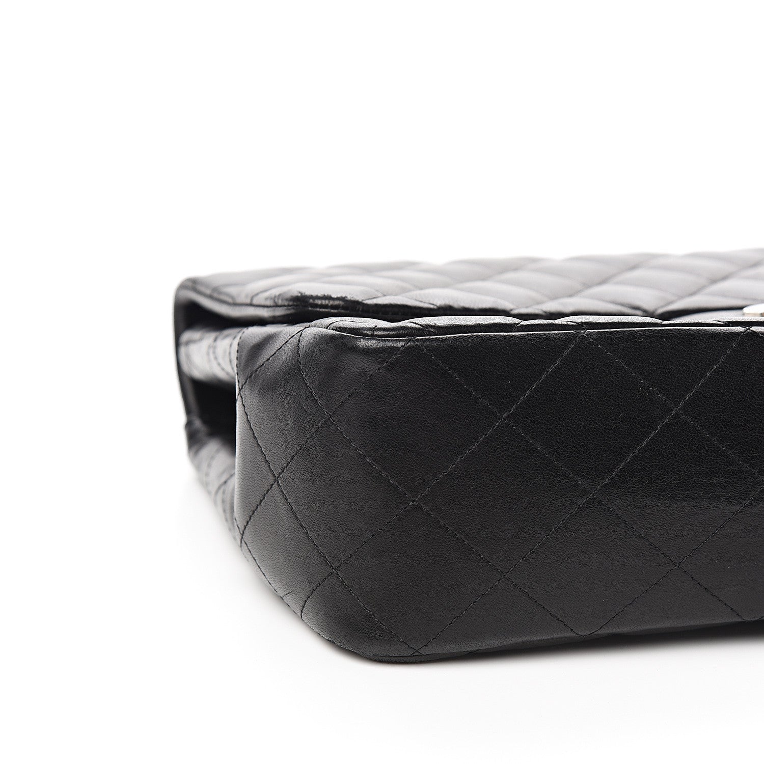 Chanel Lambskin Quilted Jumbo Single Flap Black 7 of 10
