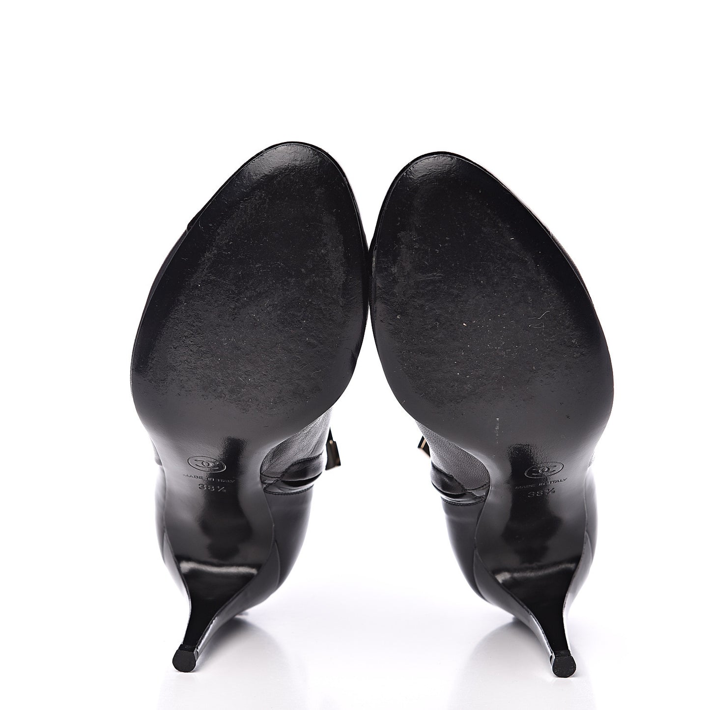 Patent Cap Toe Booties 38.5 Black