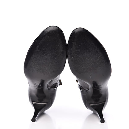 Chanel Patent Cap Toe Booties 38.5 Black 6 of 14