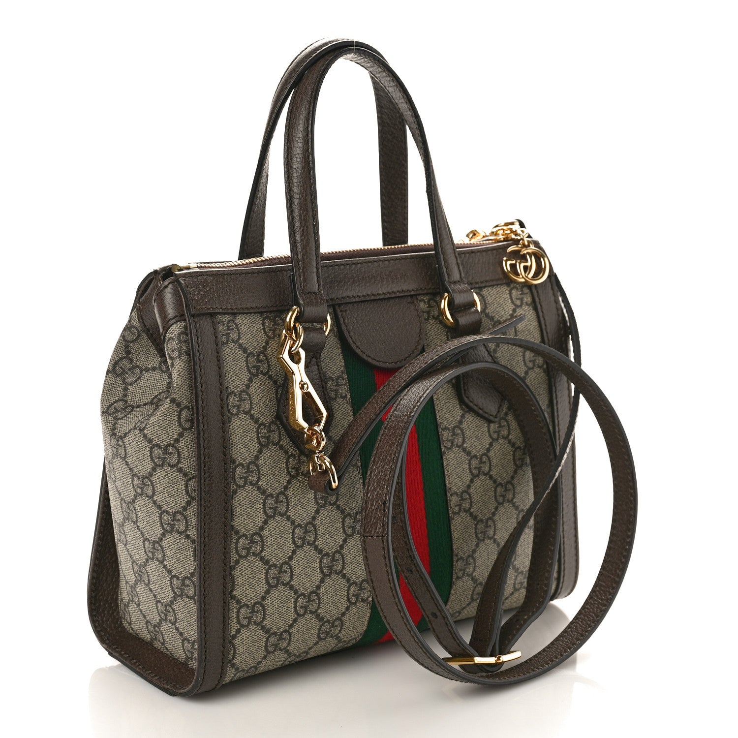 Gucci GG Supreme Monogram Small Ophidia Tote Bag Brown 3 of 9