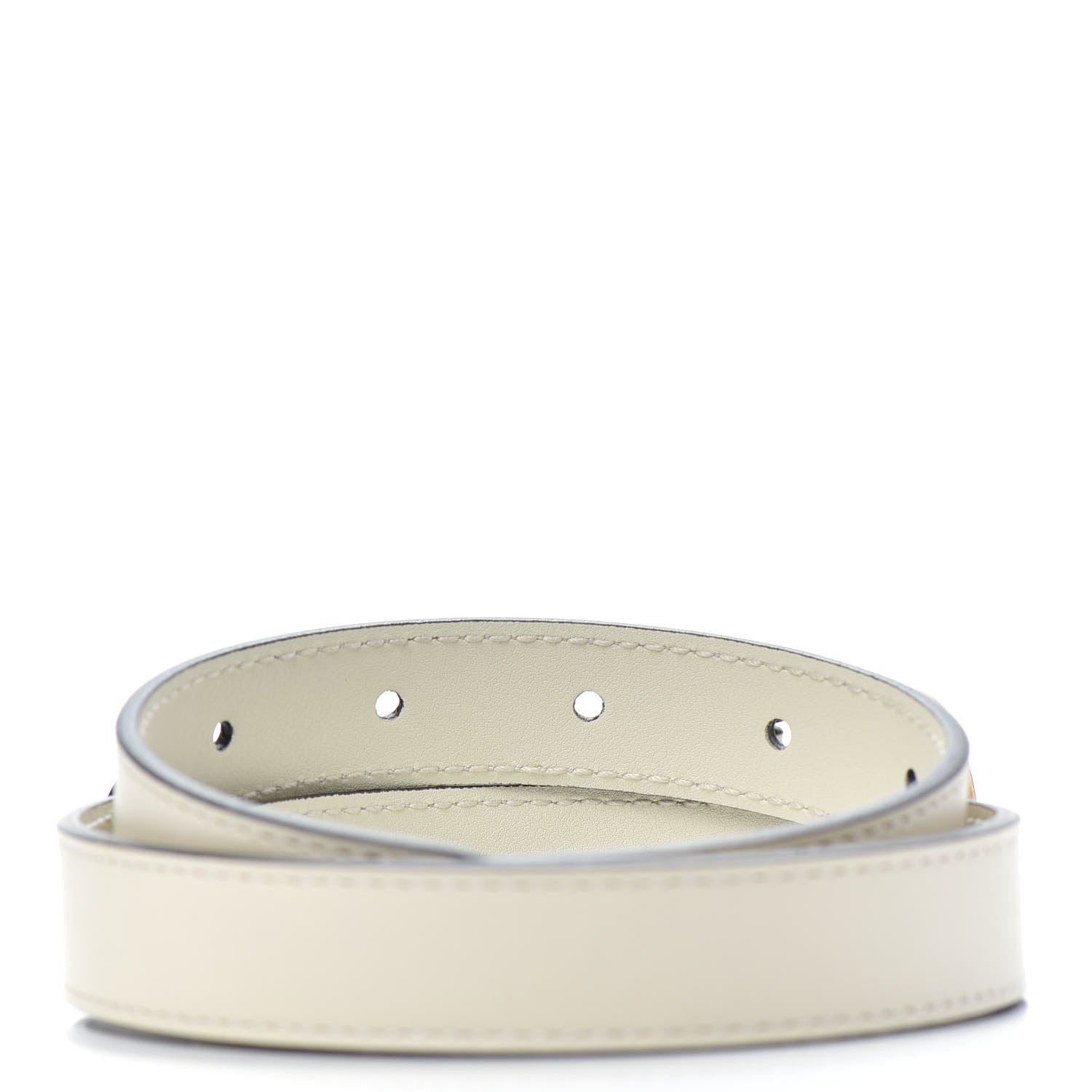 Gucci Calfskin Double G 20mm Belt 65 26 Mystic White 4 of 5