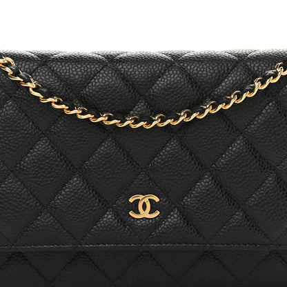 Chanel Caviar Quilted Wallet On Chain WOC Black 8 of 11