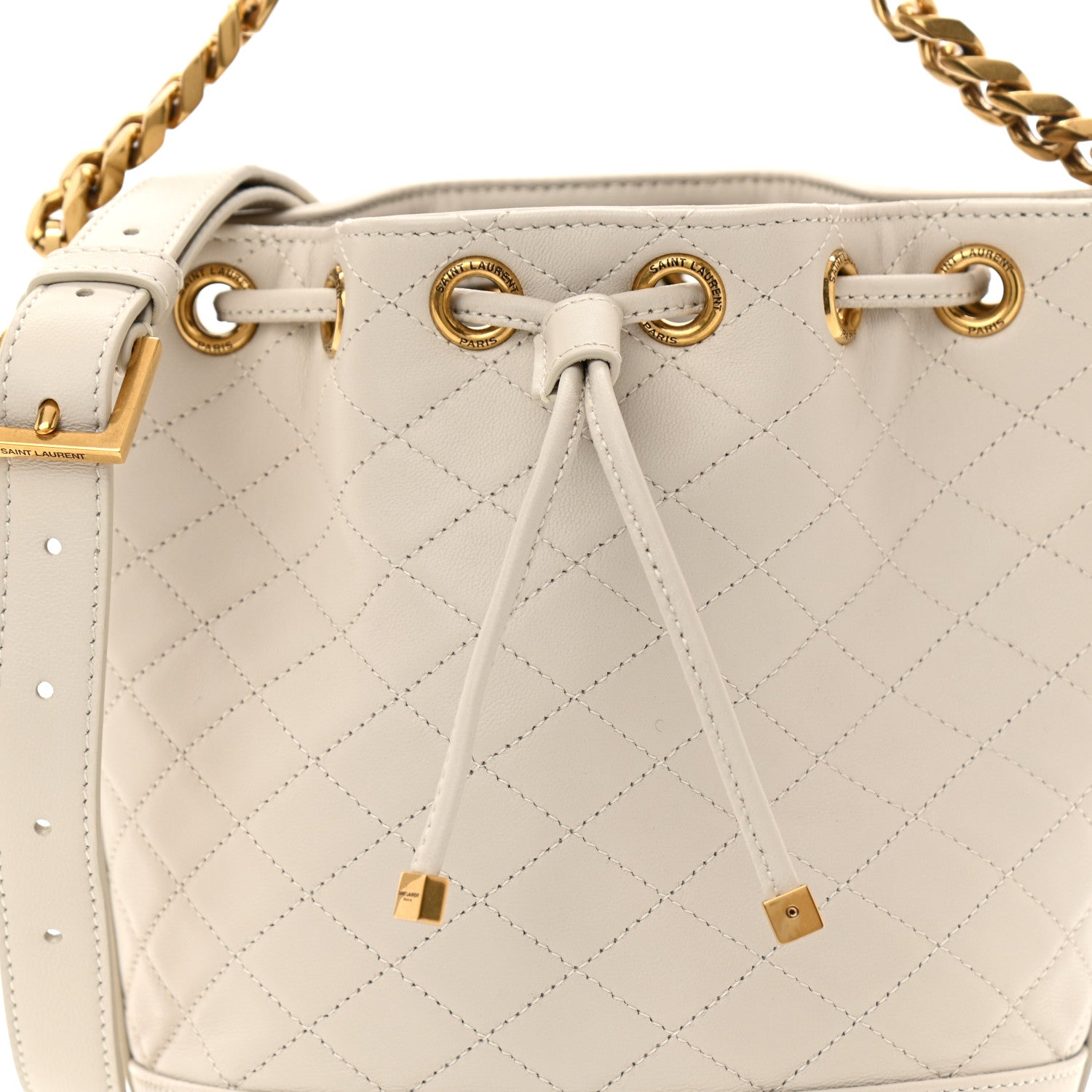 Saint Laurent Lambskin Quilted Small Emmanuelle Bucket Bag Antique Vintage 7 of 7