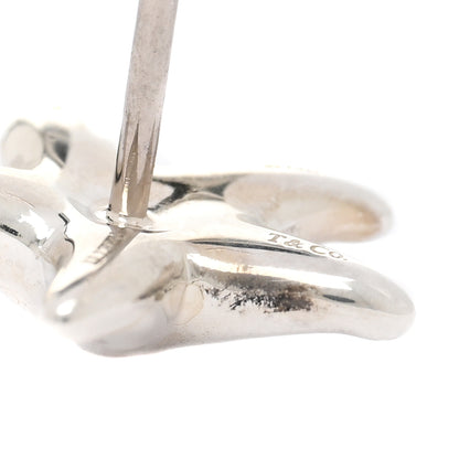 Tiffany Sterling Silver Diamond 12mm Elsa Peretti Starfish Earrings 5 of 5